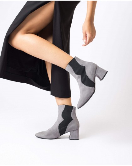Wonders-Ankle Boots-Grey GLIT ankle boot
