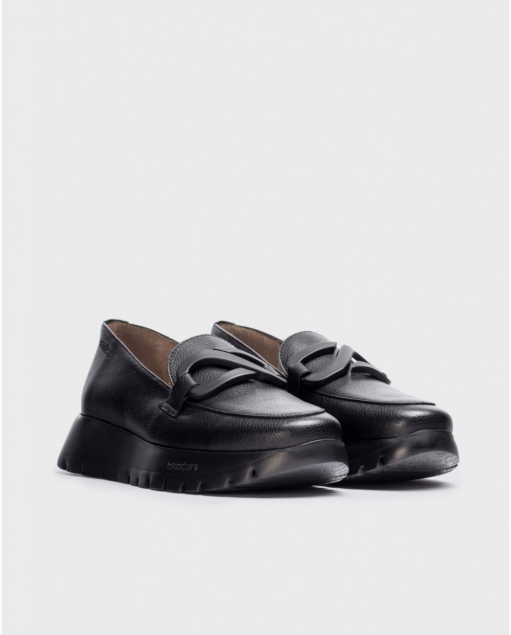 Wonders-Flat Shoes-Black Rose loafer