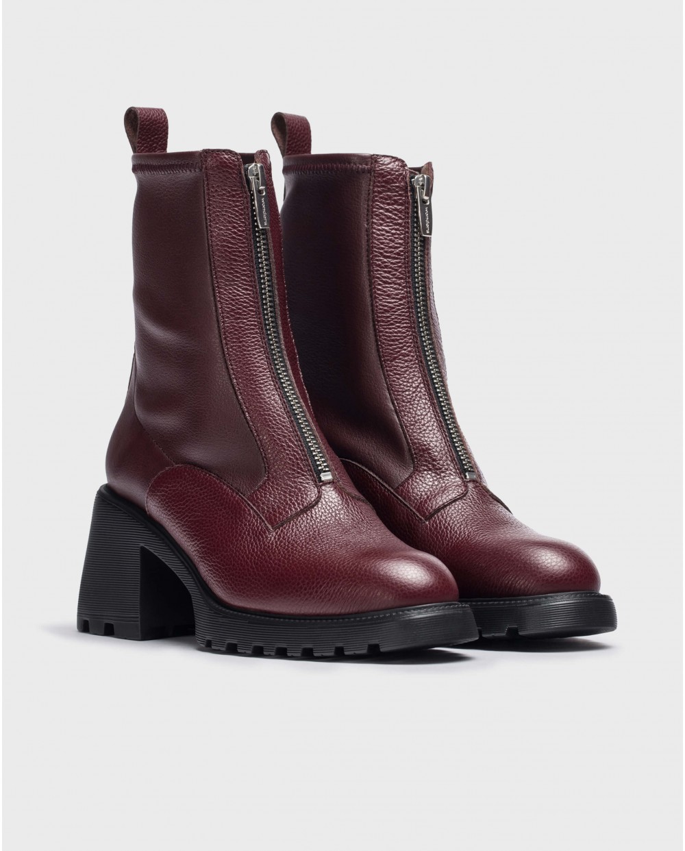 Wonders-Ankle Boots-Burgundy KID ankle boot