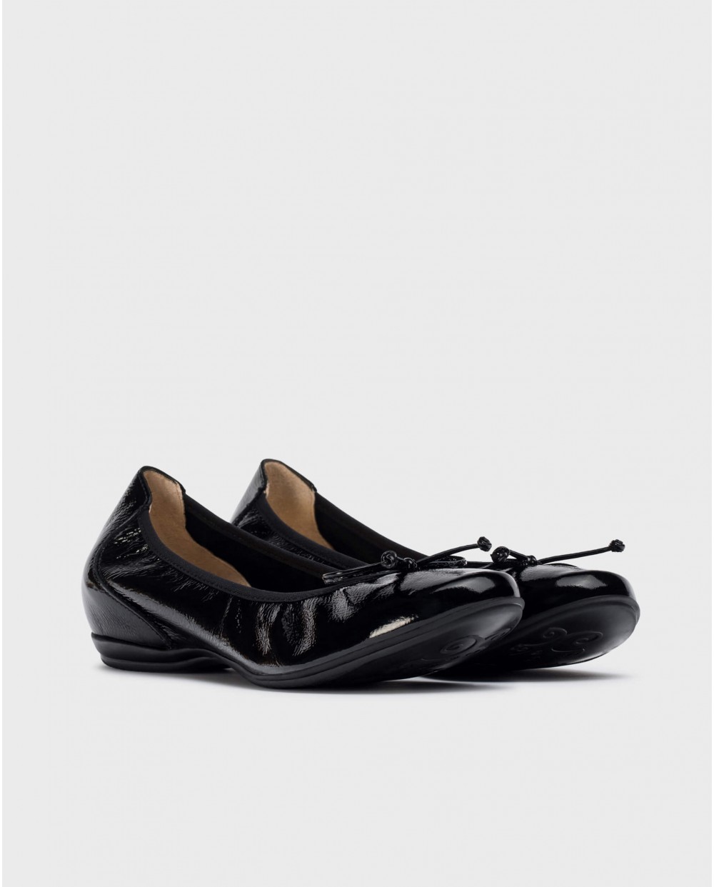 Wonders-Flat Shoes-Black Atenas Ballerina