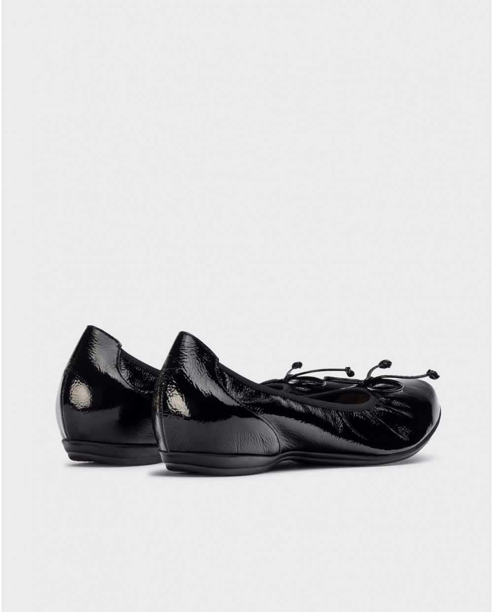 Wonders-Flat Shoes-Black Atenas Ballerina