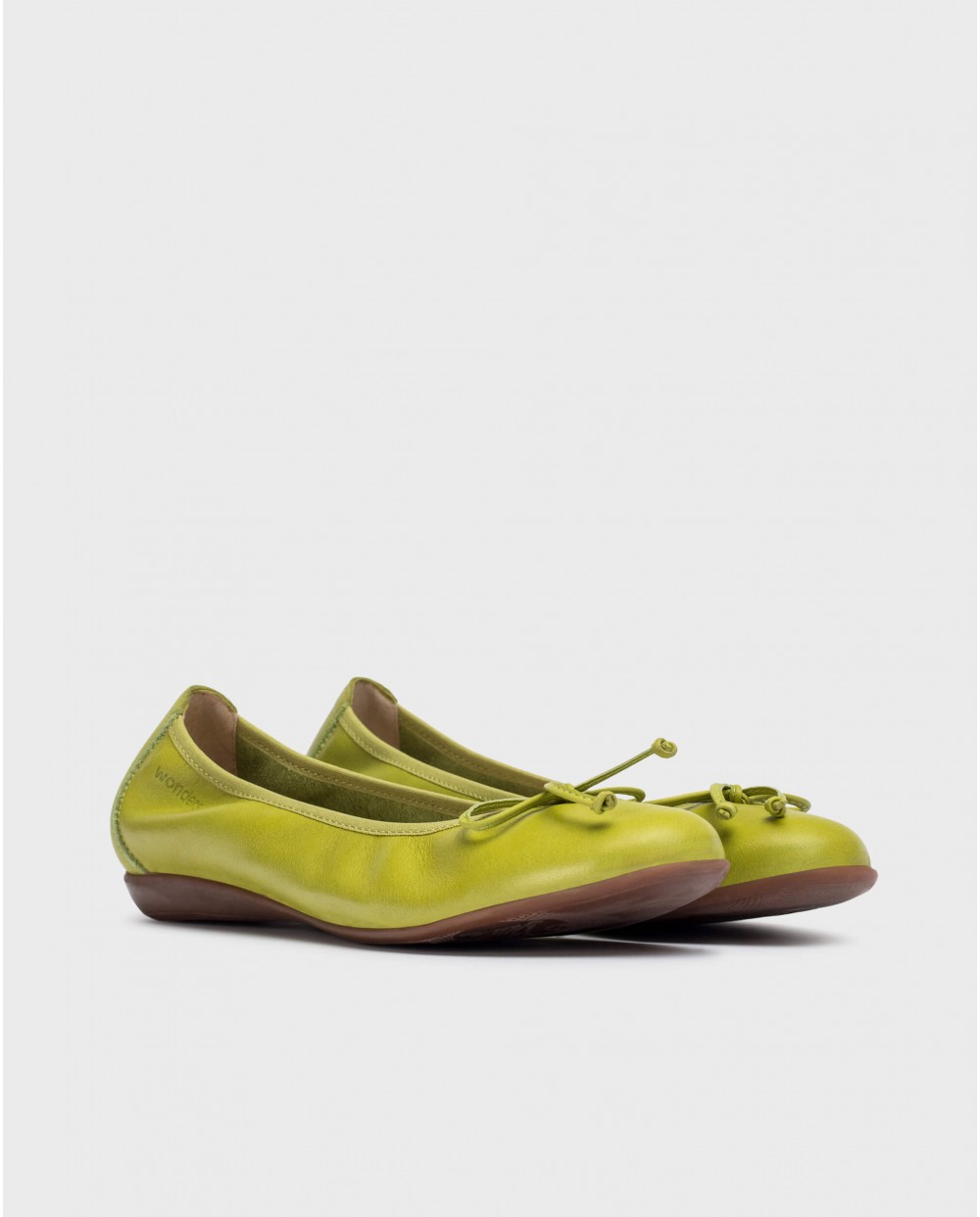 Wonders-Flat Shoes-Green Bo ballet flat