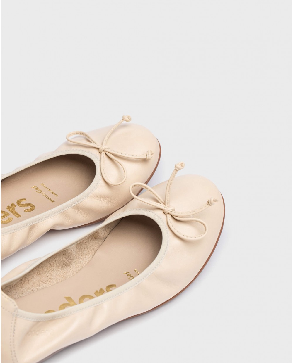 Wonders-Flat Shoes-Beige Bo ballet flat