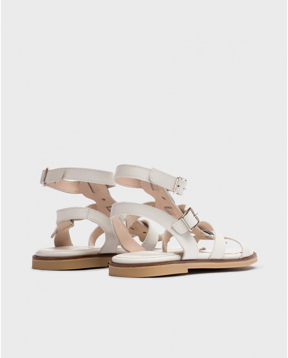 Wonders-Sandals-White Olimpia flat sandals