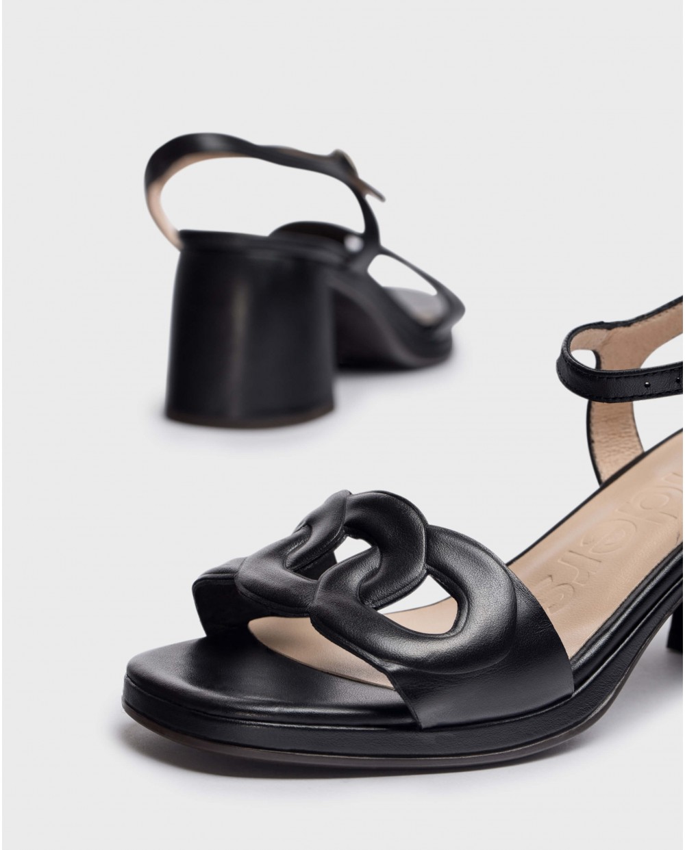 Wonders-Sandals-Black Emilia Heeled sandals