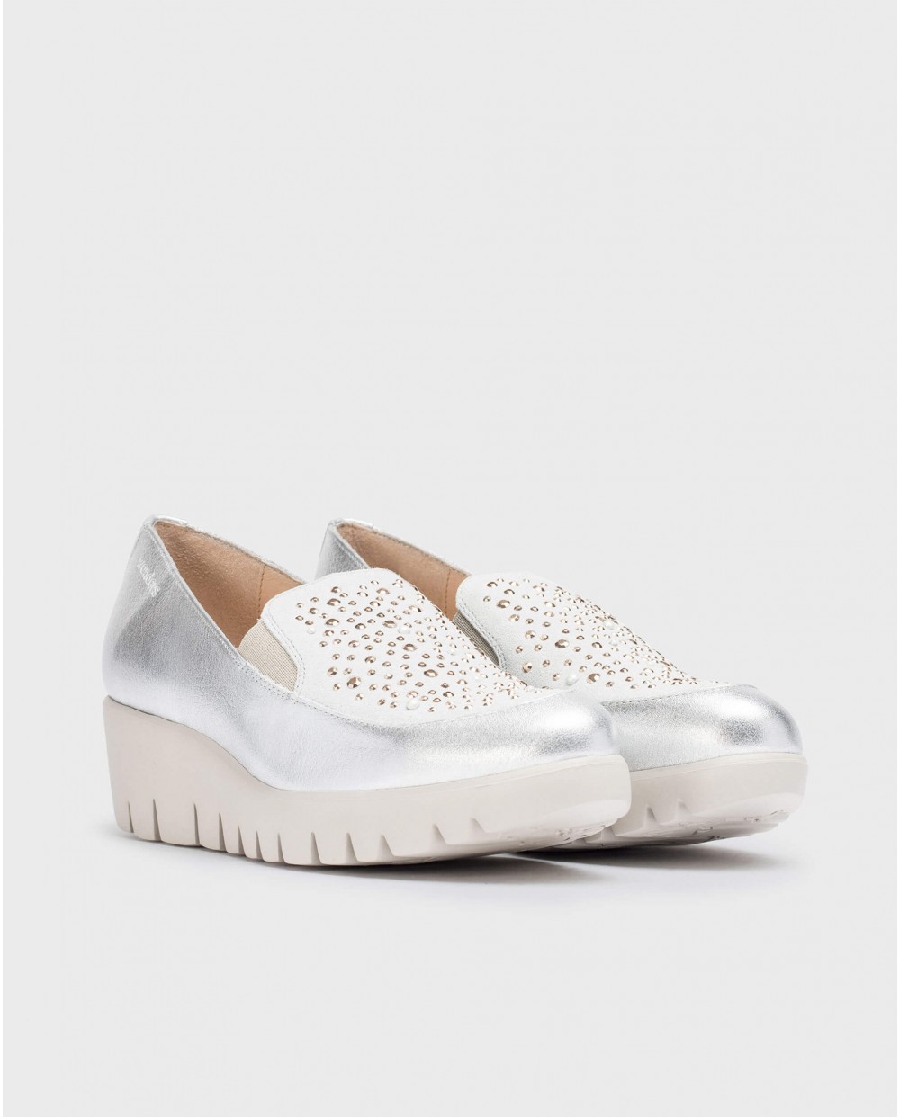 Wonders-Loafers-Metallic patent leather Diamant loafer