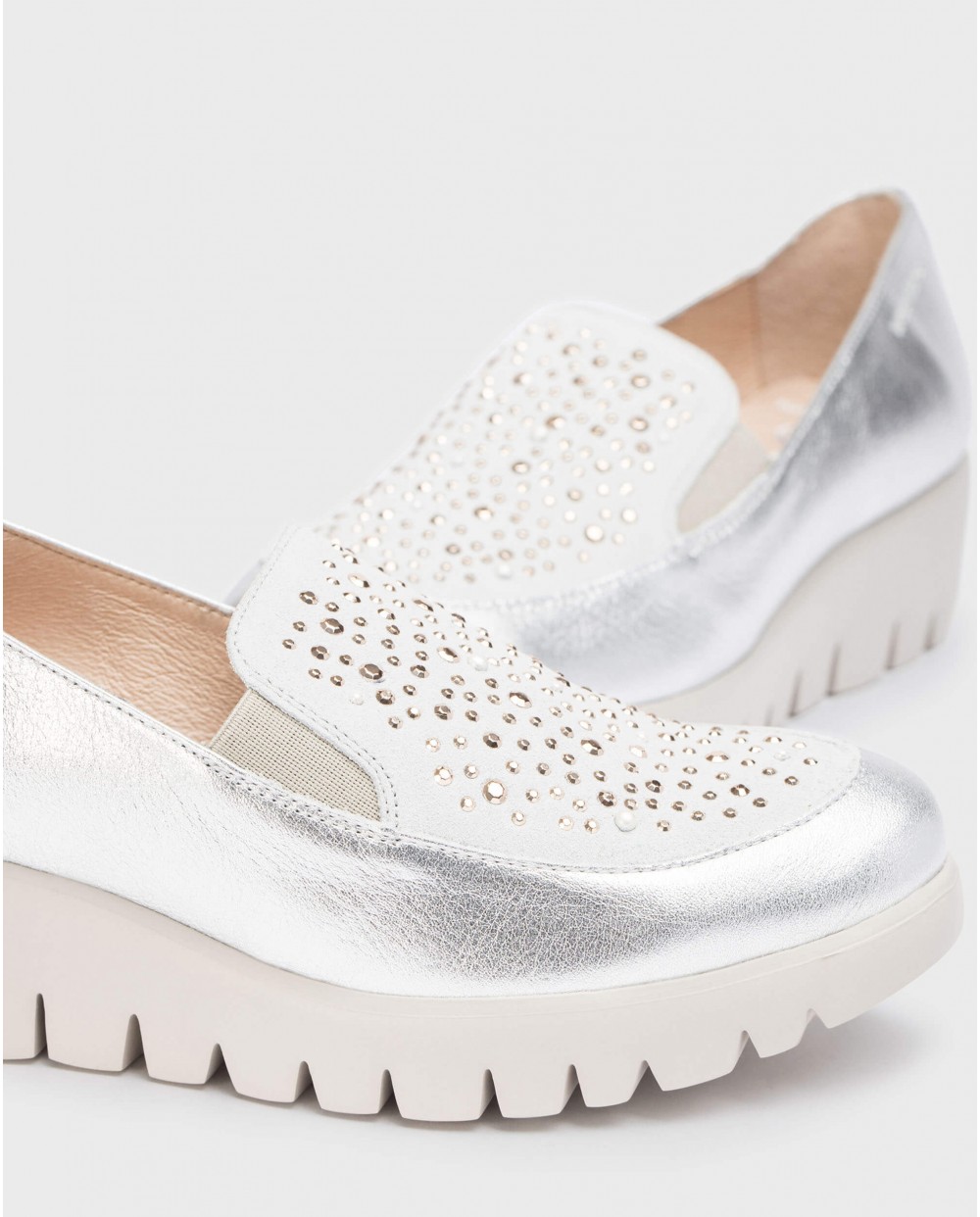 Wonders-Loafers-Metallic patent leather Diamant loafer