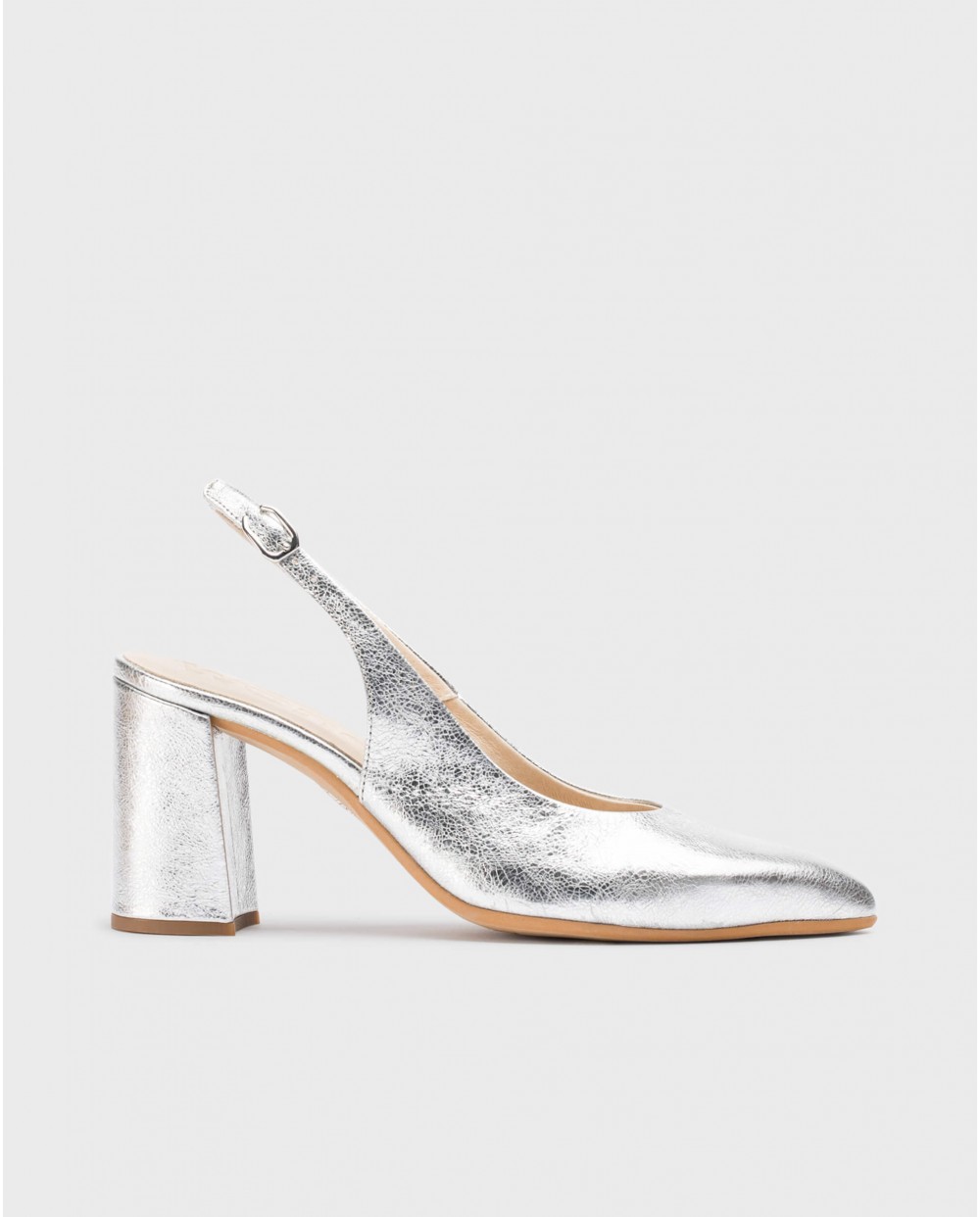 Wonders-Heels-Silver Vilma Heeled shoes