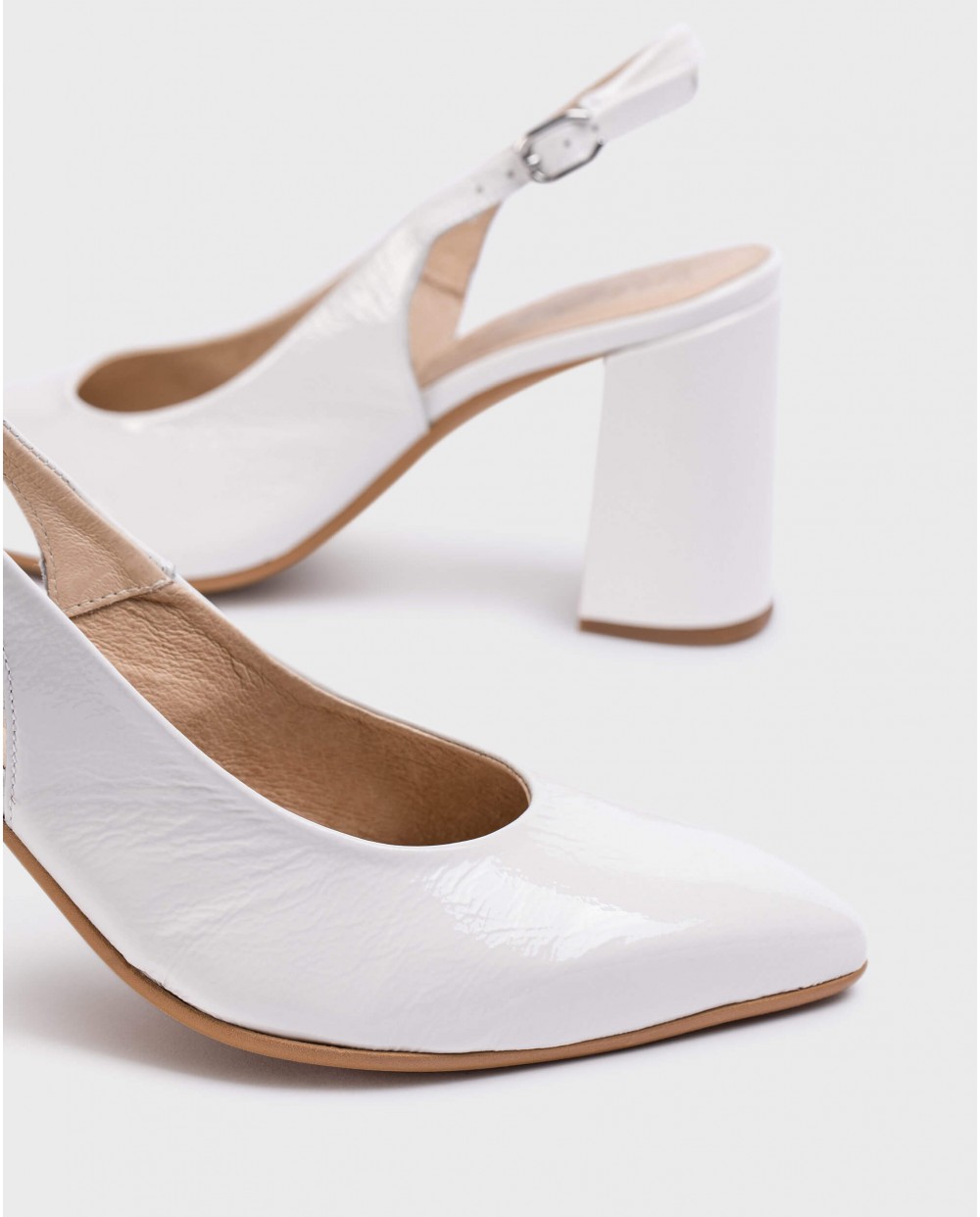 Wonders-Heels-White Vilma Heeled shoes