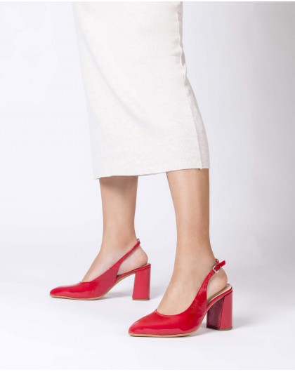 Wonders-Heels-Red Vilma Heeled shoes