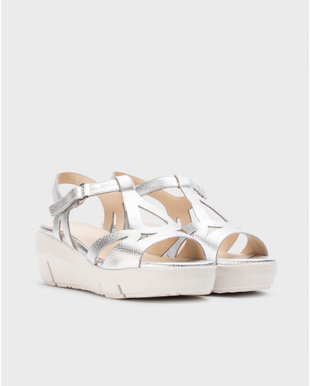 Wonders-Sandals-Silver Blanca sandals