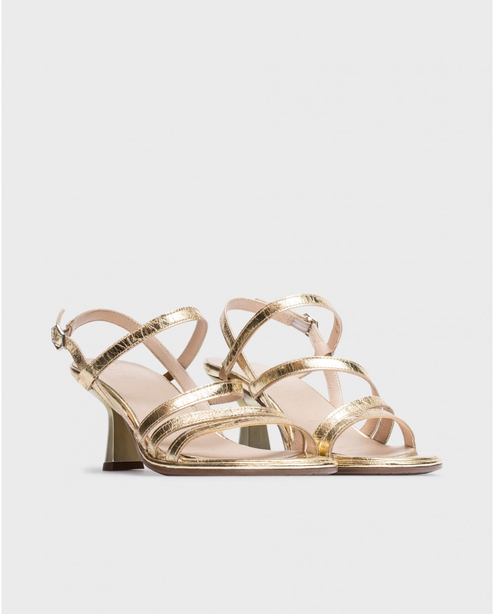 Wonders-Sandals-Gold Nora heeled sandals