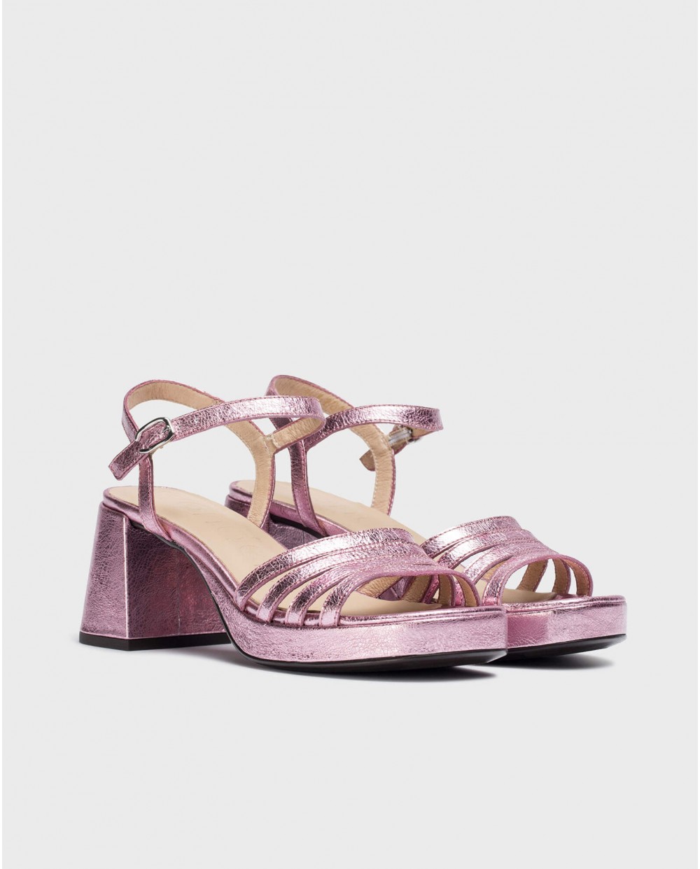 Wonders-Sandals-Pink Zaida heeled sandals
