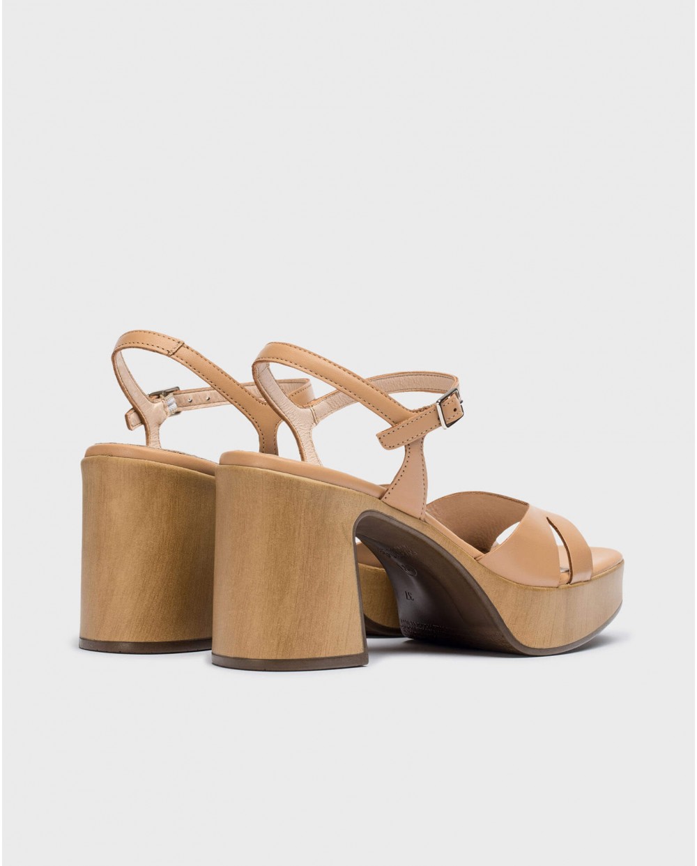 Wonders-Sandals-Camel Isabel Heeled sandals