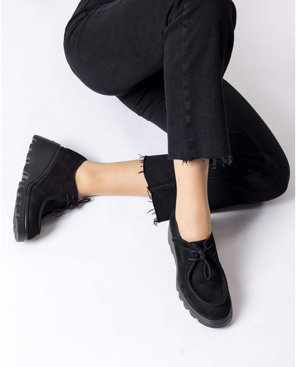 Wonders-Pre Fall 2024-Black AMALIA Wallaby Shoe