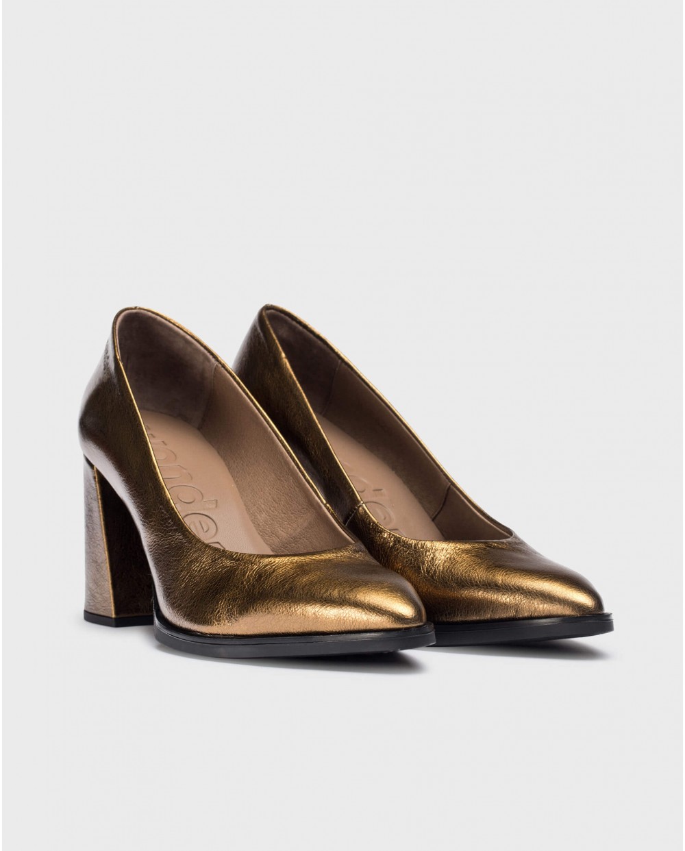 Wonders-Tacones-Zapato ICONIC Oro