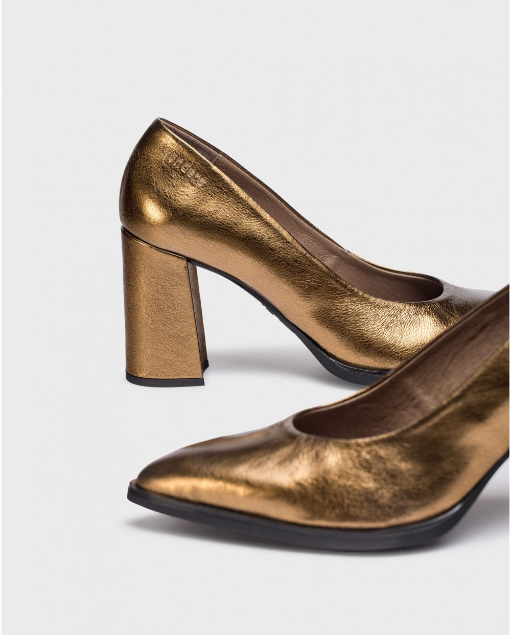 Wonders-Tacones-Zapato ICONIC Oro