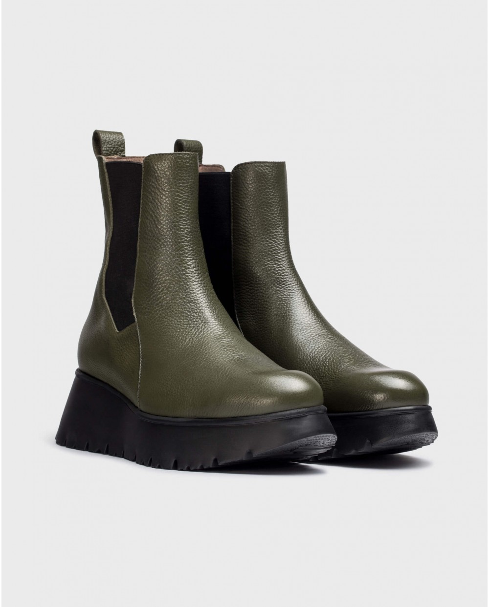 Wonders-Ankle Boots-Green Marbella ankle boot