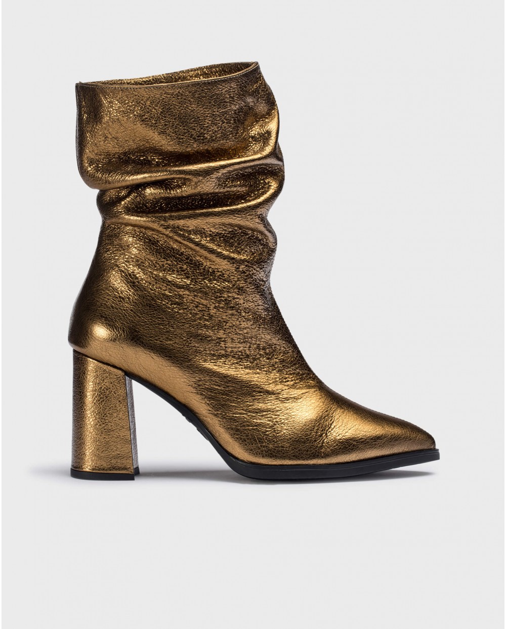 Wonders-Ankle Boots-Gold SALMA Ruched Booties