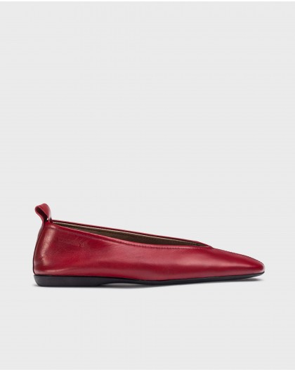 Red PEPA ballet pump