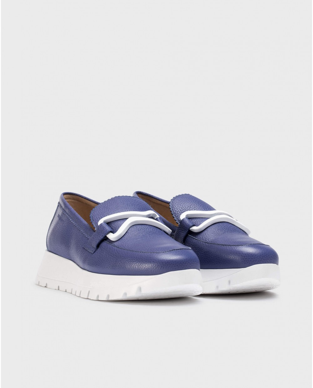 Wonders-SS 2025-Blue AURA Loafers