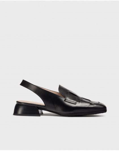 Wonders-Flat Shoes-Black RENATA Jelly Sandal