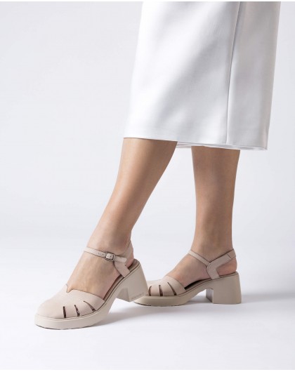 Wonders-Tacones-Sandalias HAIZEA Rosas