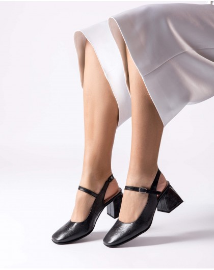 Wonders-Heels-Black JANE Slingback