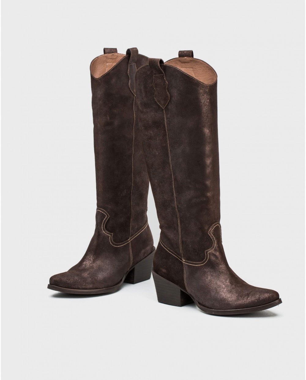 Wonders-Outlet-Metallic leather cowboy boot