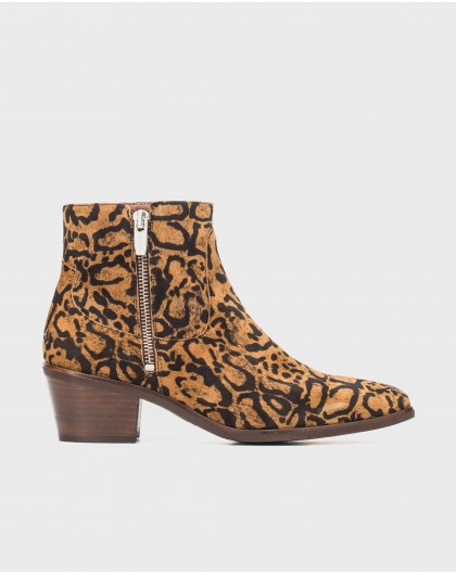 Wonders-Boots-Cowboy print ankle boot
