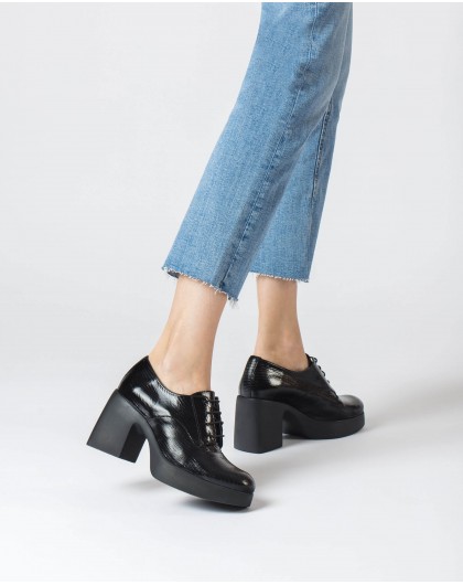 Wonders-Boots-Black Loira shoes.