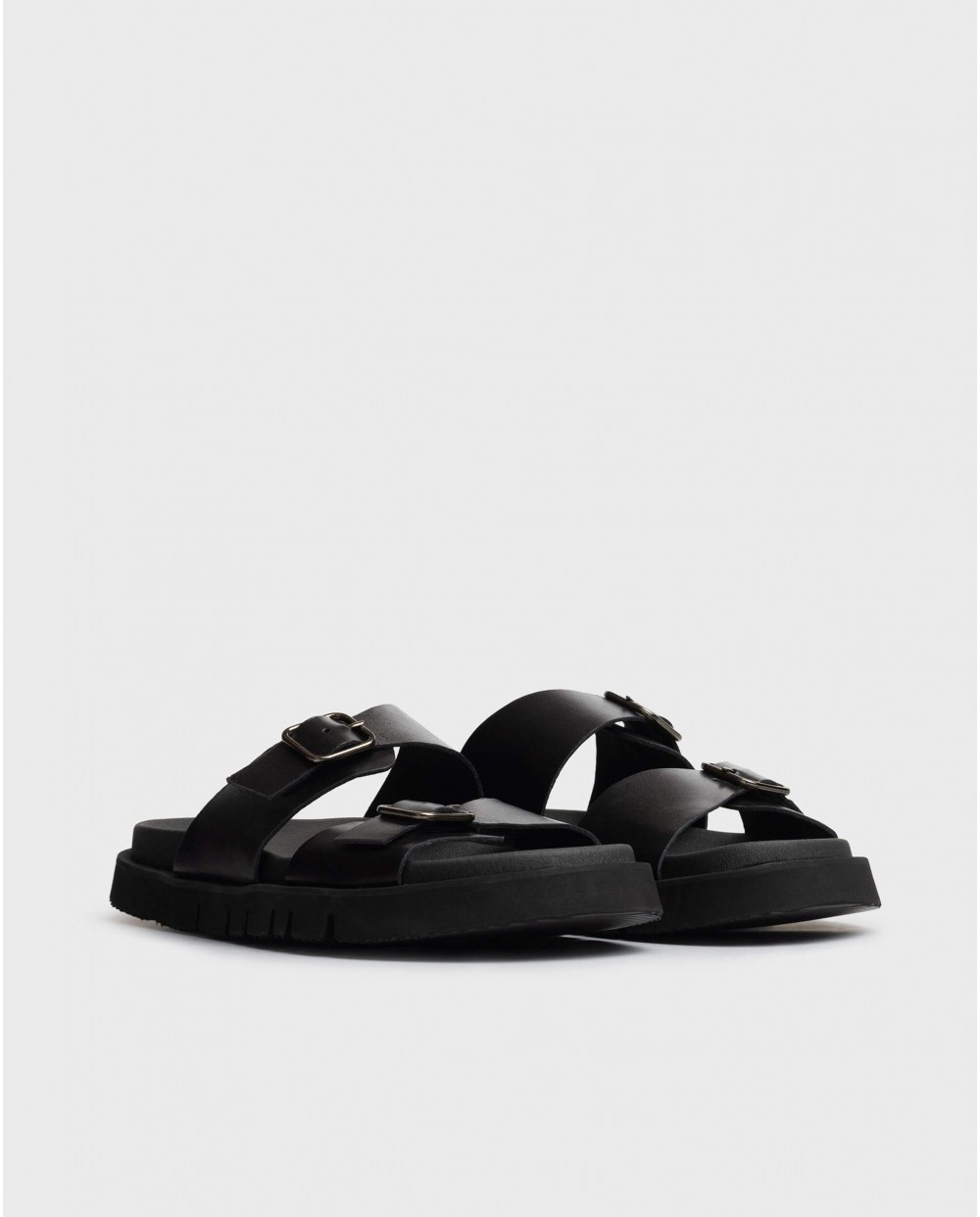 Wonders-SS 2025-BRUNO Black Sandal