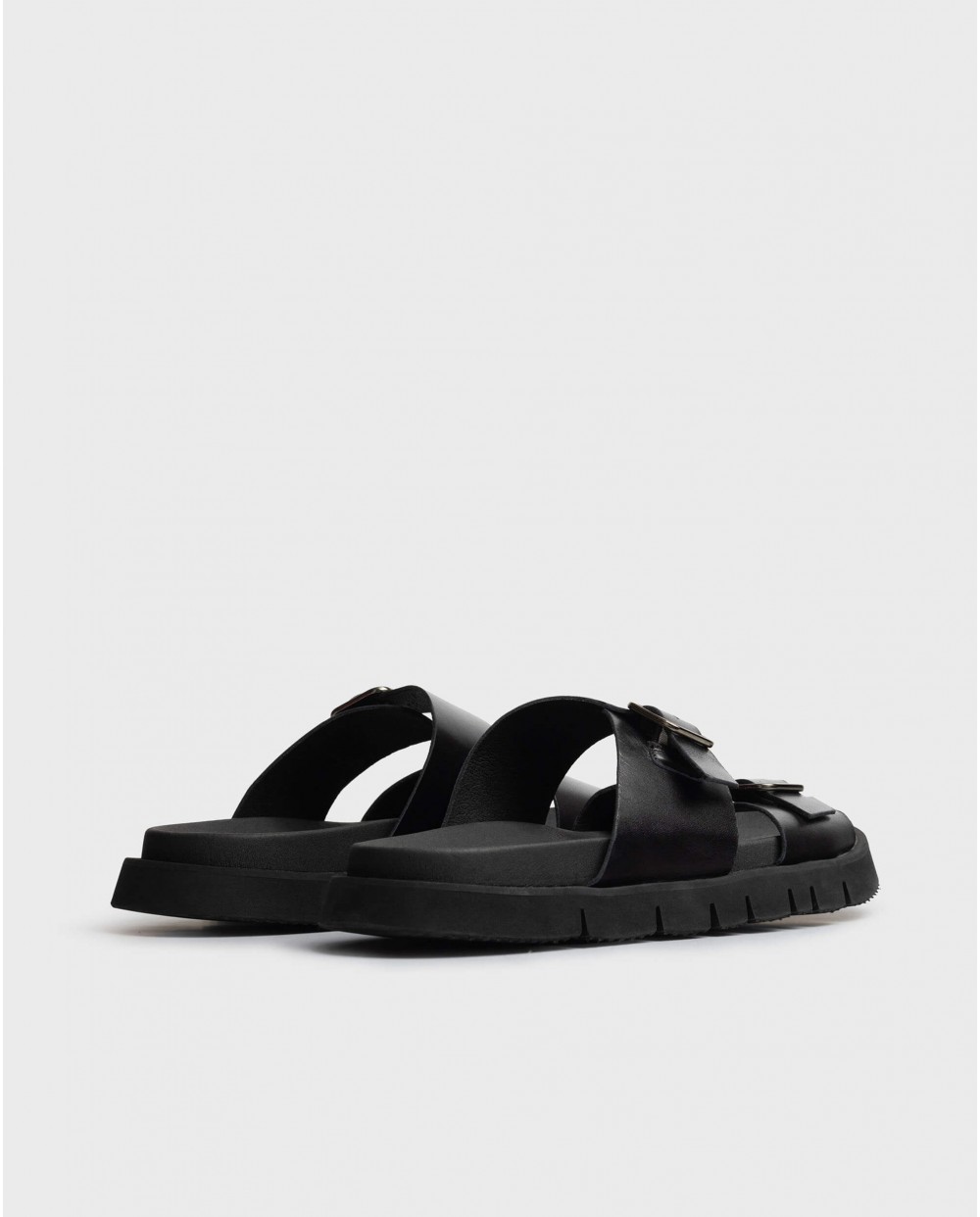 Wonders-SS 2025-BRUNO Black Sandal