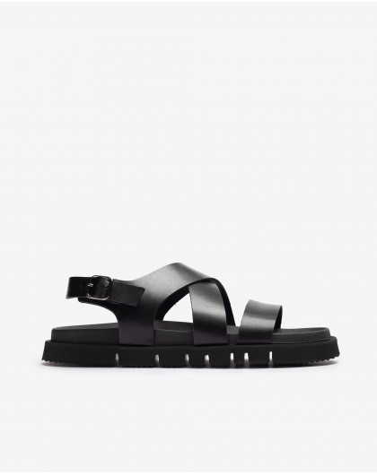 Wonders-Latest Units-Leather sandal with cross over straps