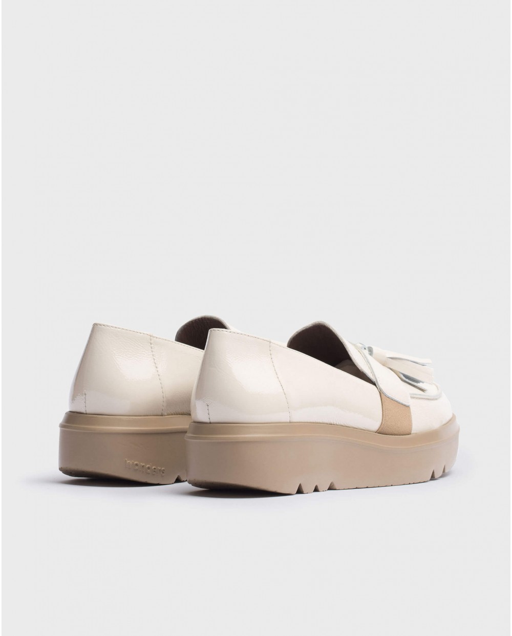 Wonders-Flat Shoes-White Mira Moccasin
