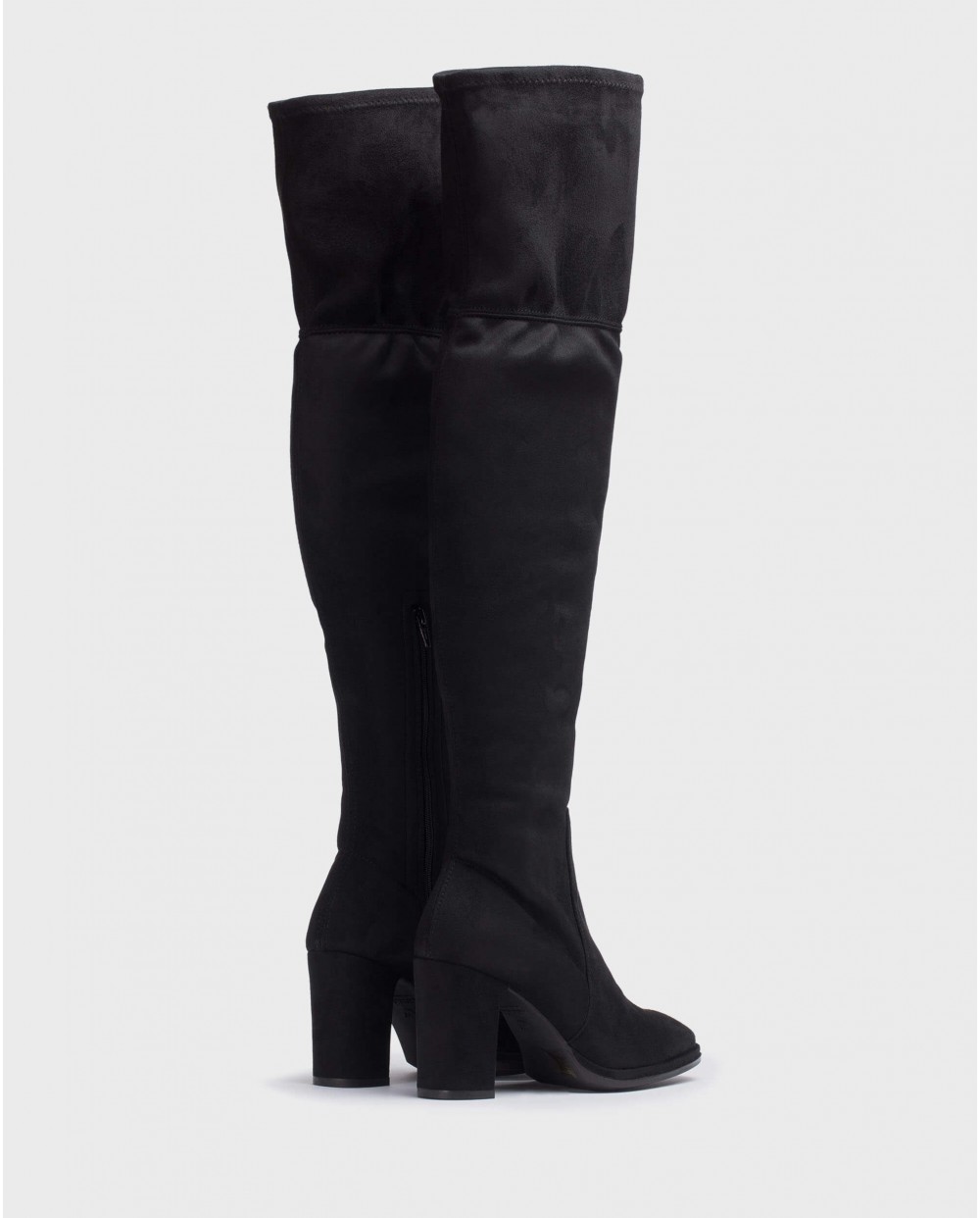 Wonders-Boots-\nAUSTER Black over the knee boot