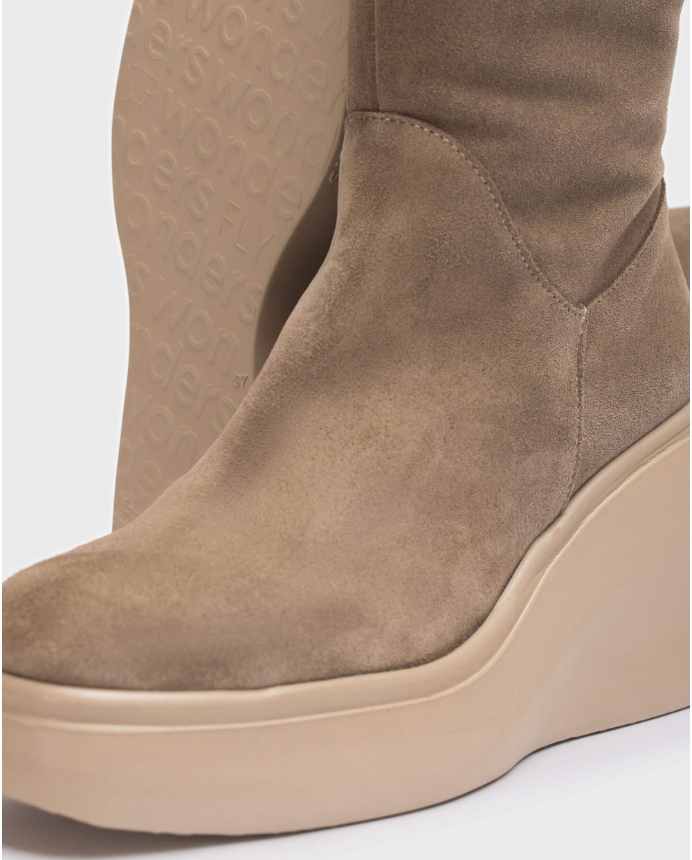 Wonders-Boots-Beige Ghas Ankle boot