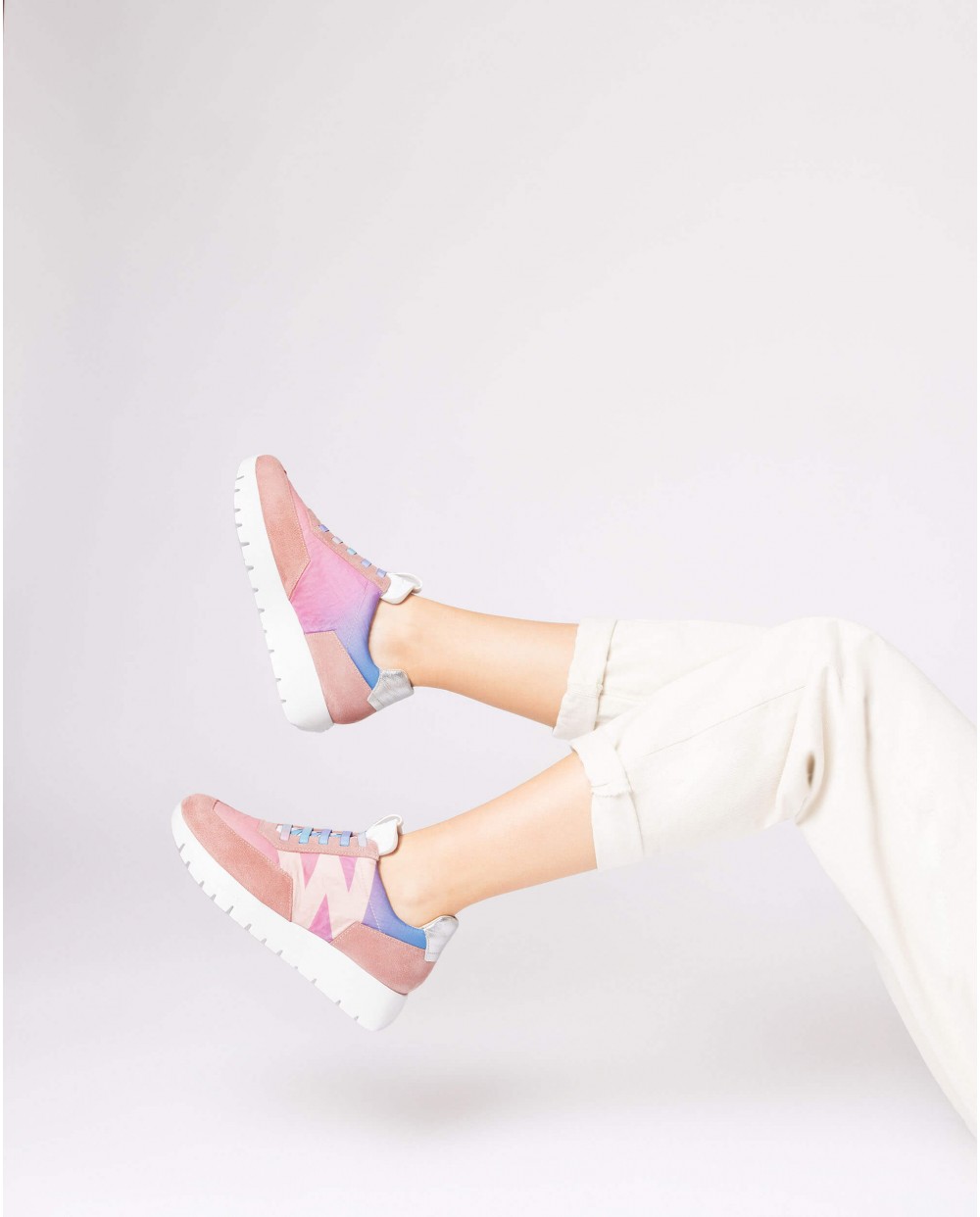 Wonders-Outlet Flat Shoes-Pink ODISEI Sneaker