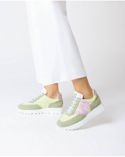 Wonders-Flat Shoes-Green ODISEI Sneaker