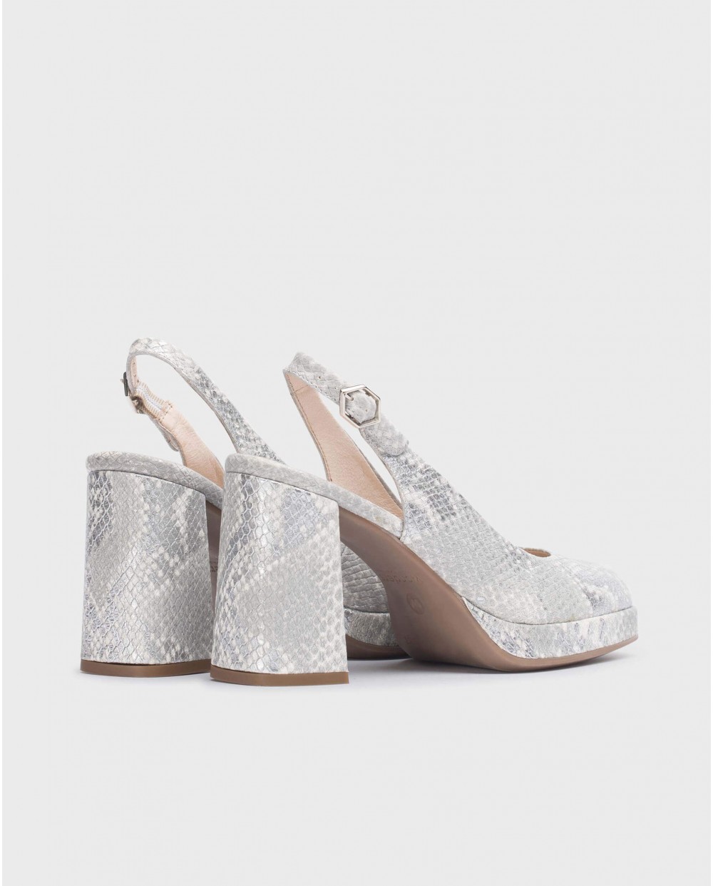Wonders-Heels-CAPTAIN Silver shoe