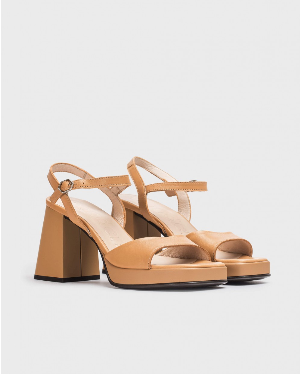 Wonders-Heels-Brown BEATLE Sandal