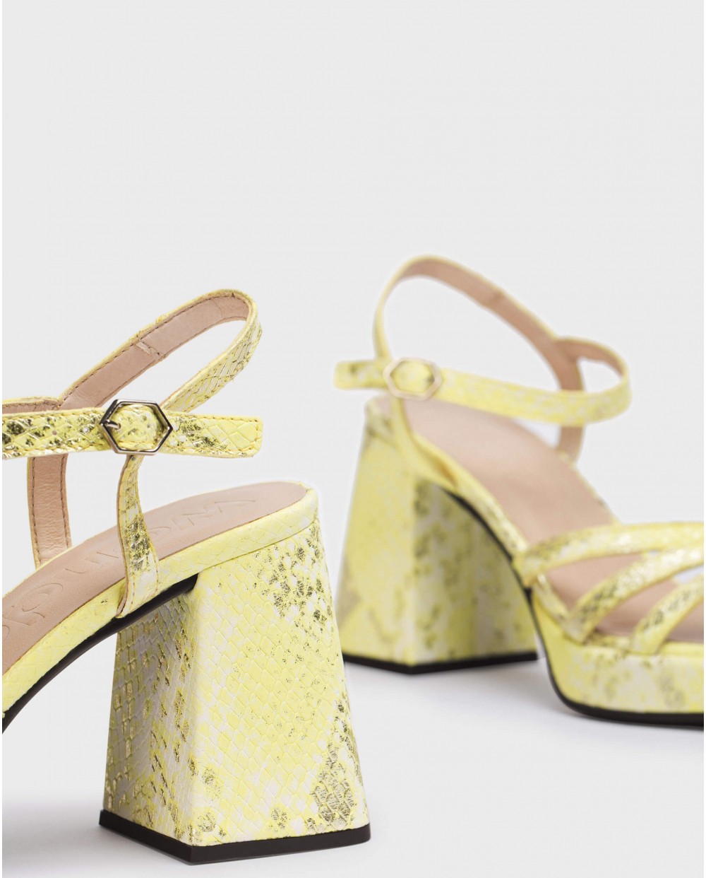 Wonders-Sandals-Lime green LOVE Sandal