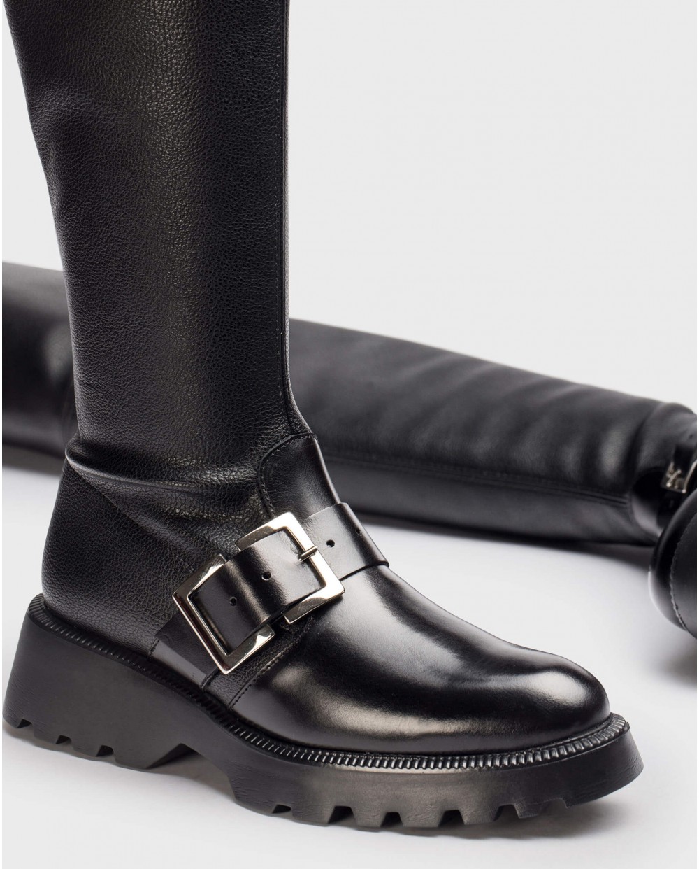 Wonders-Boots-Black Lycra boot