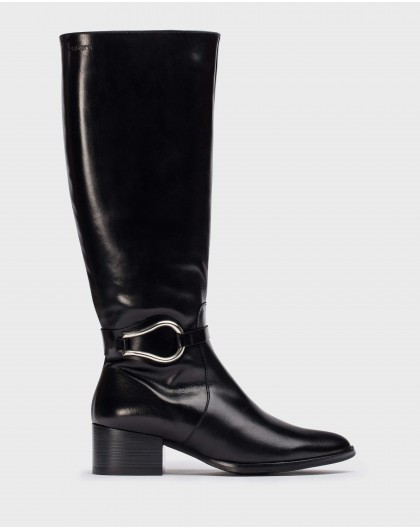 Wonders-Boots-GOLDEN Black Boot