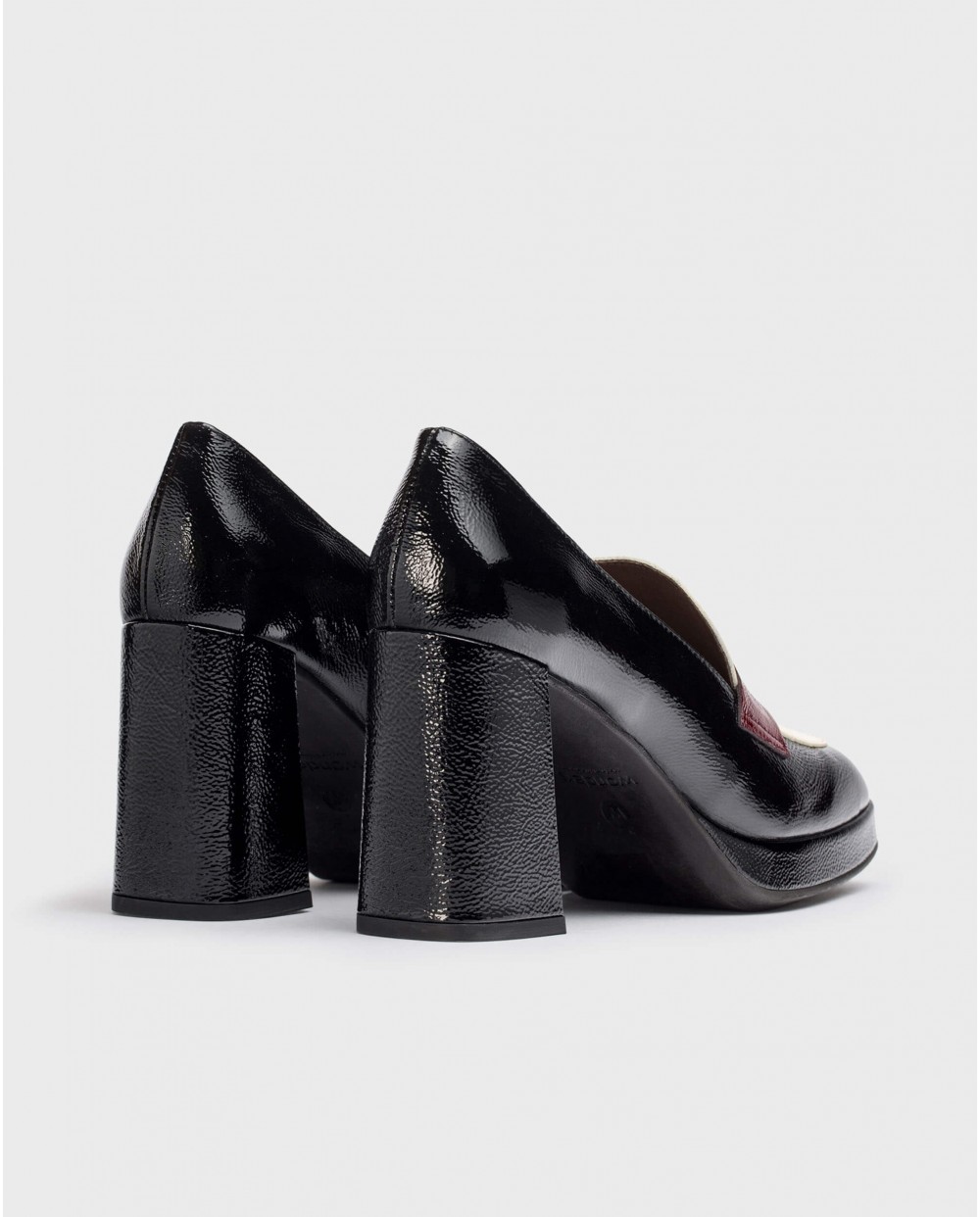 Wonders-Outlet Heels-Patent leather CLARK moccasin