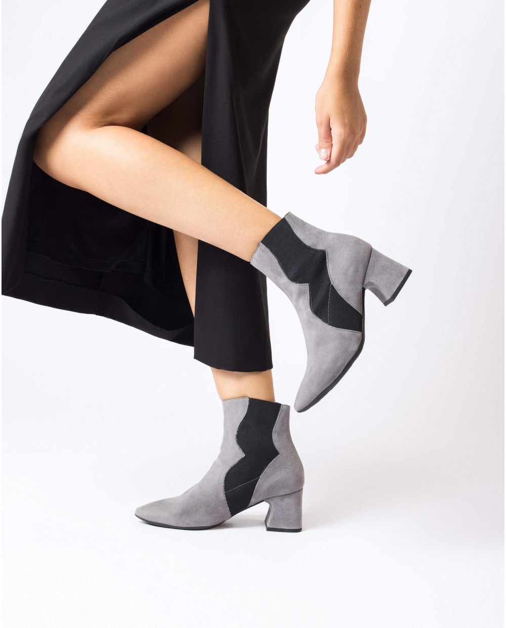 Wonders-Ankle Boots-Grey GLIT Ankle Boot