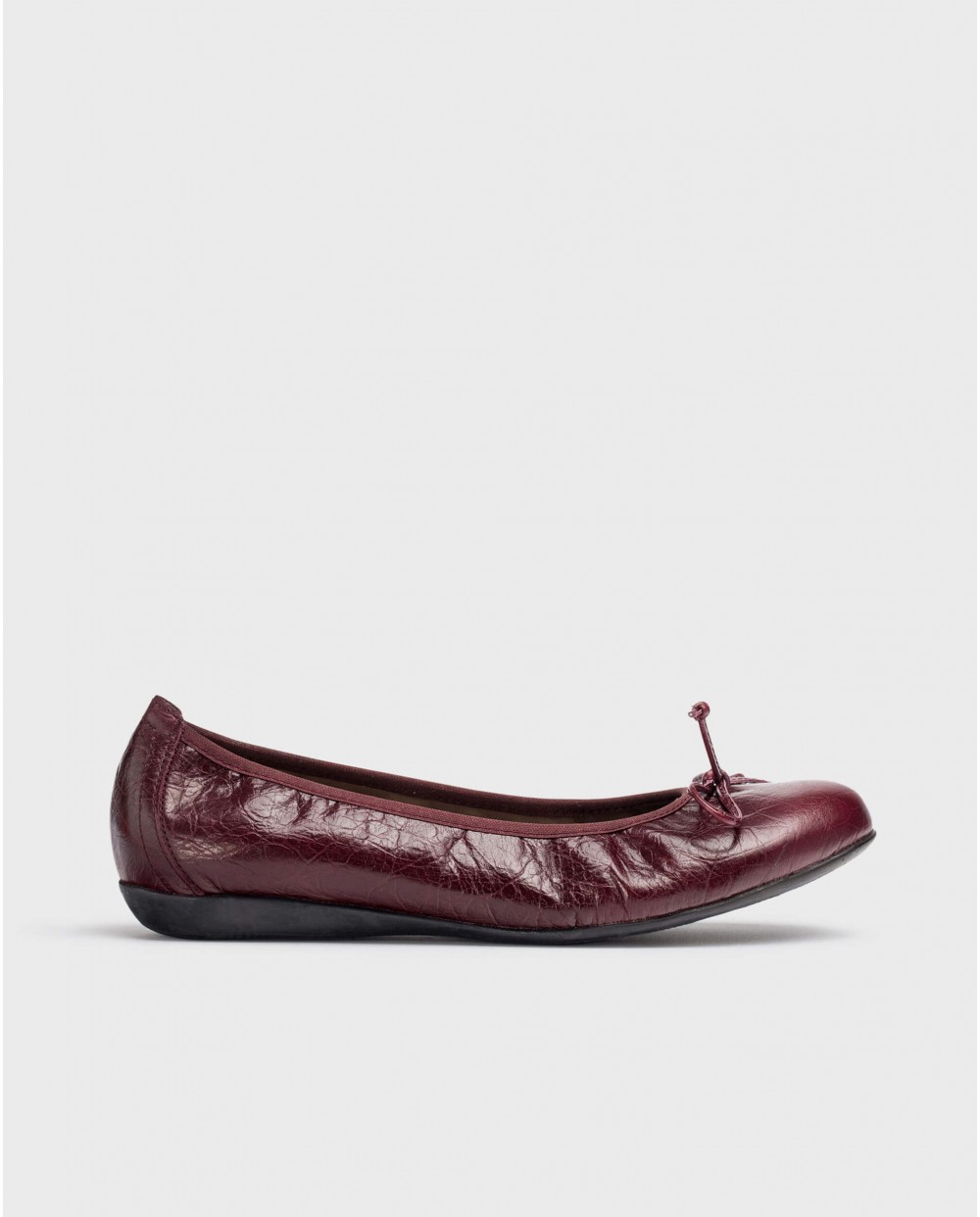 Wonders-Outlet Flat Shoes-Burgundy BO Ballet pump