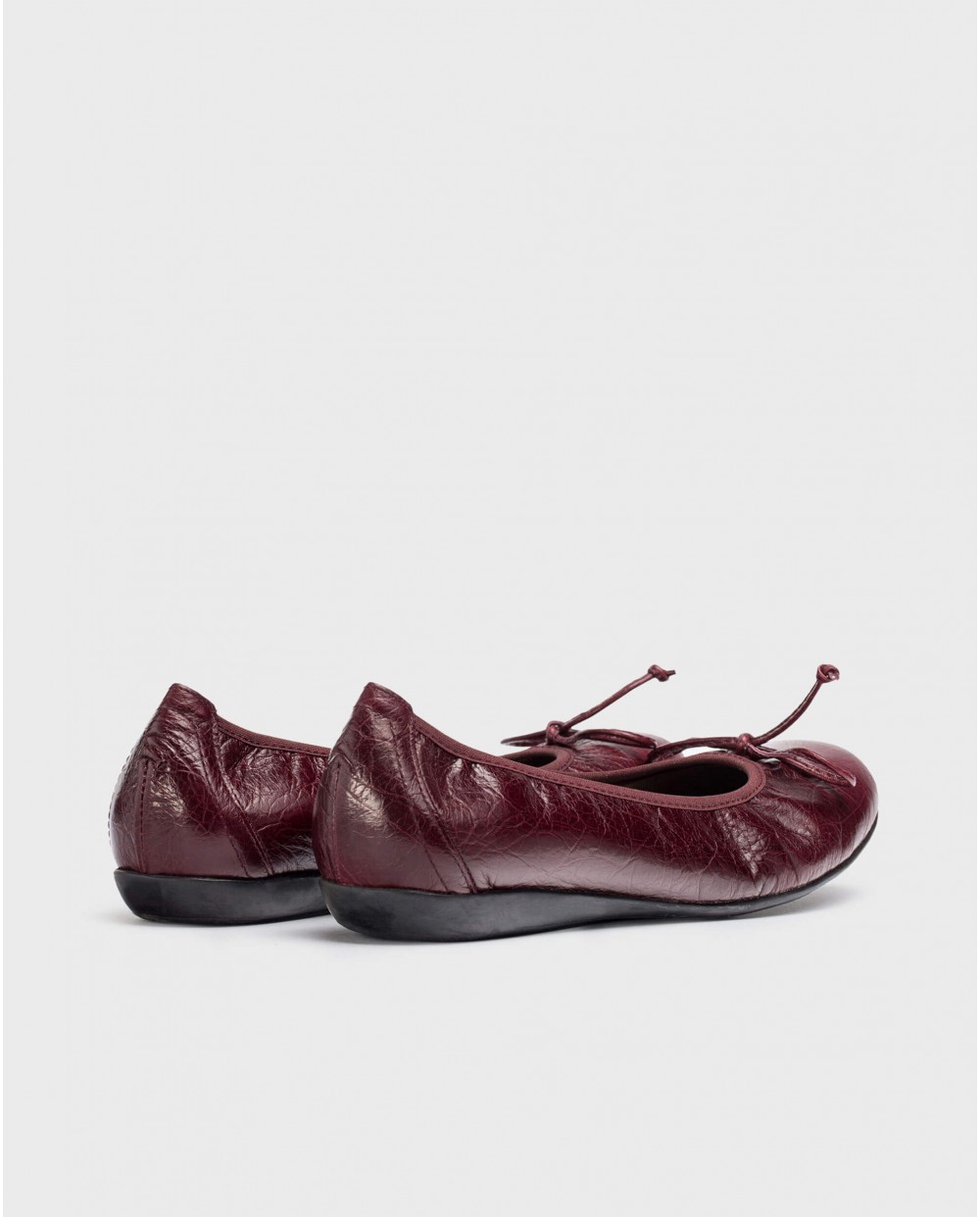 Wonders-Outlet Flat Shoes-Burgundy BO Ballet pump