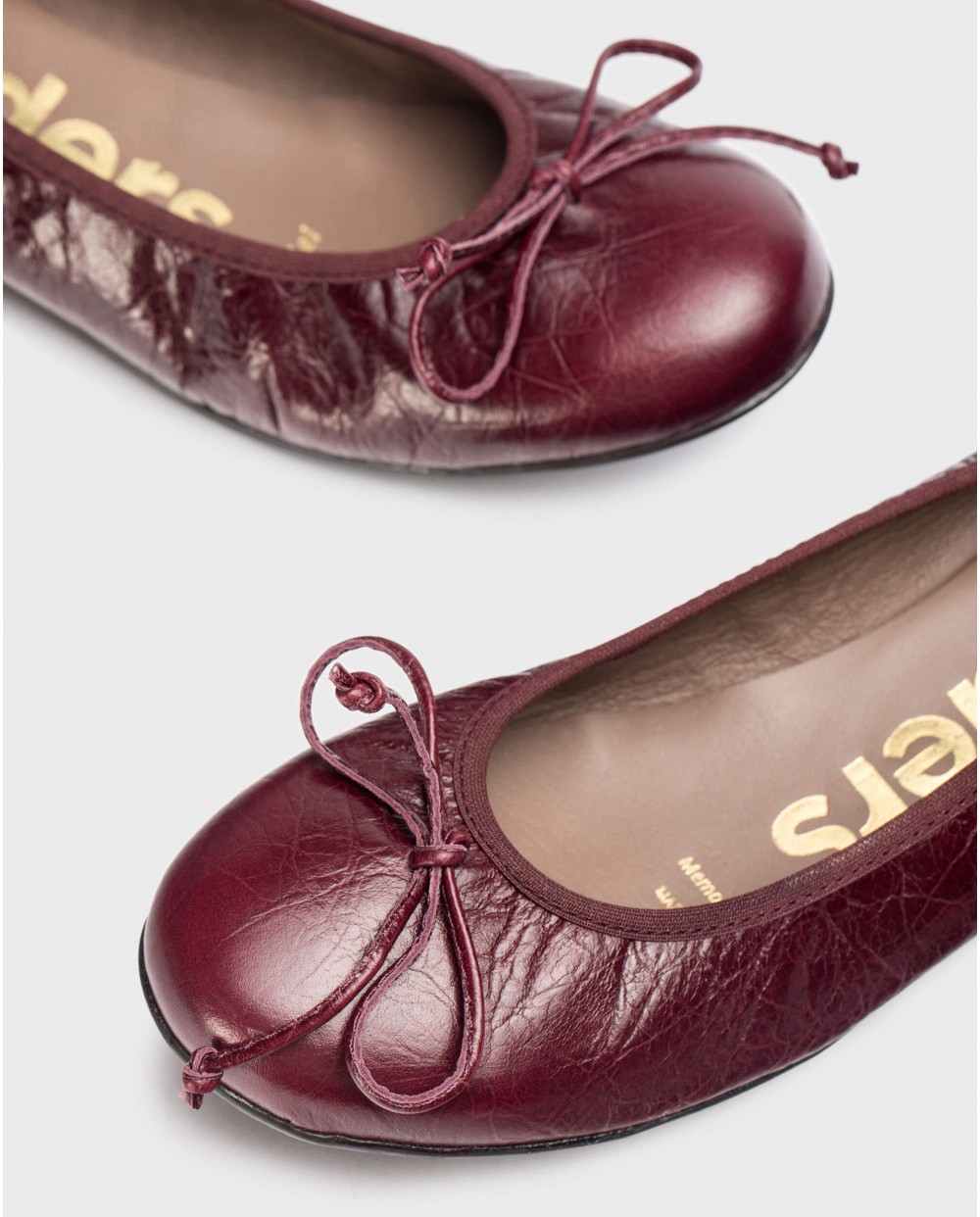 Wonders-Outlet Flat Shoes-Burgundy BO Ballet pump