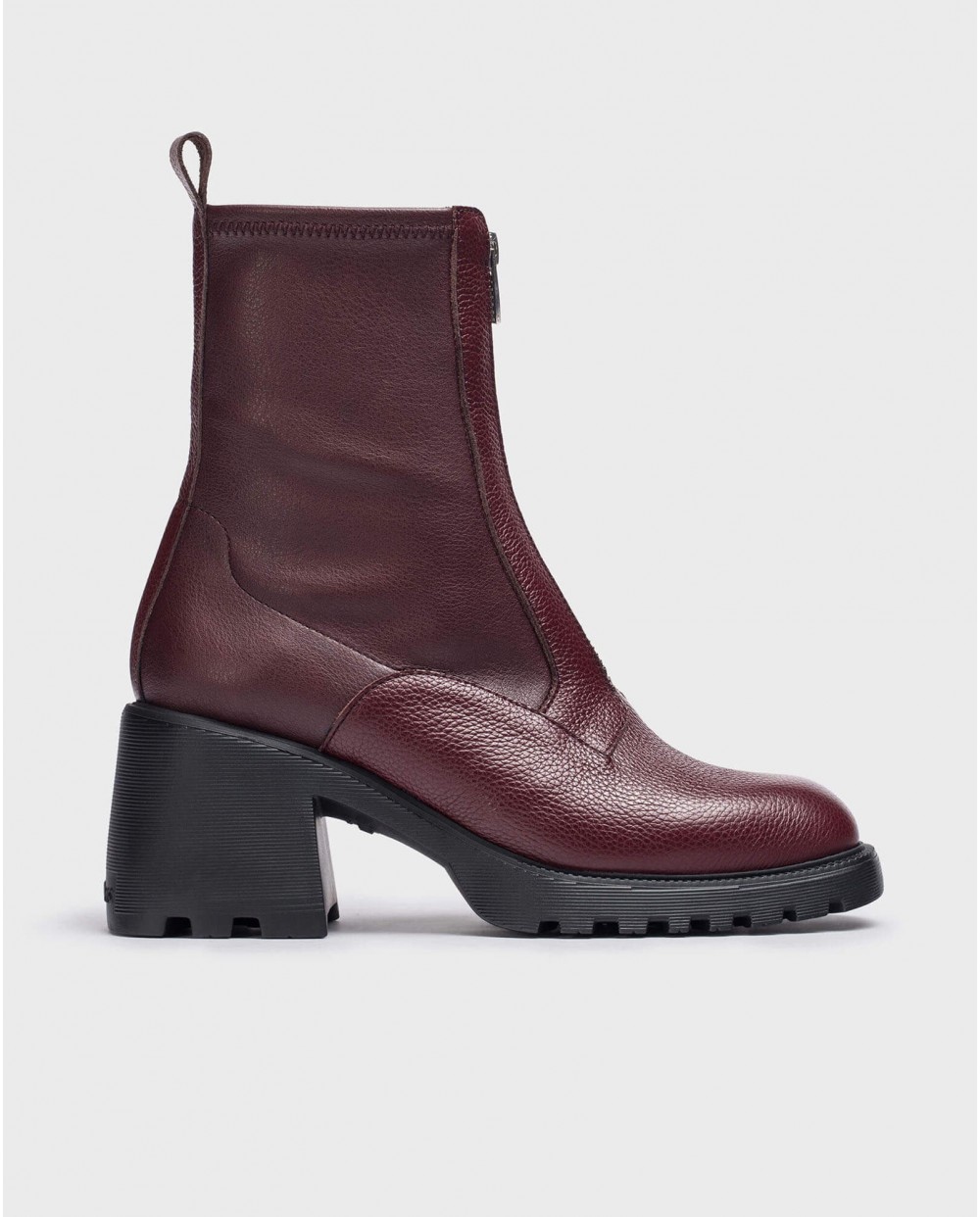 Wonders-Ankle Boots-Burgundy KID Ankle Boot